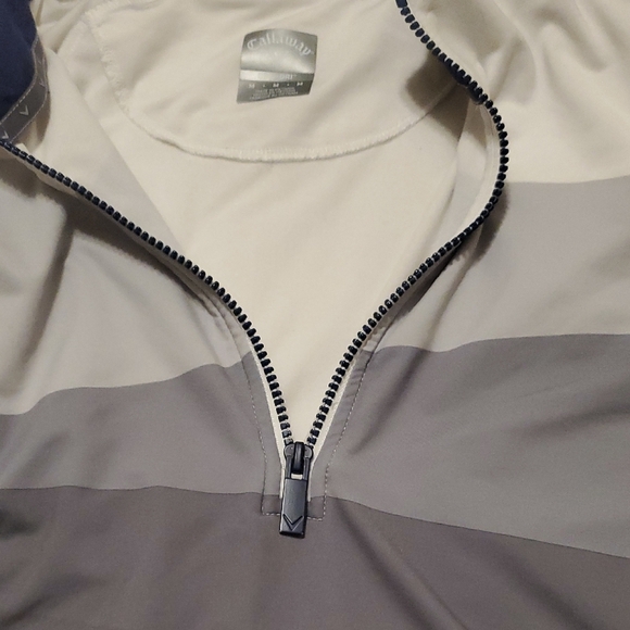 Callaway Gray and White Opti-Dri Pullover Golf - Picture 3 of 6